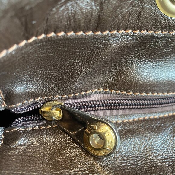 PULICATI ITALY Snake Pattern Calf Hair Leather Large Handbag Tote Bag Purse - Picture 14 of 16